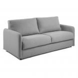KOMOON Sofá cama 160 colchón visco, gris claro - Imagen 1
