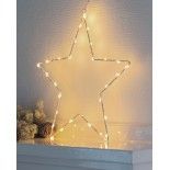 Estrella blanca decorativa con luces LED
