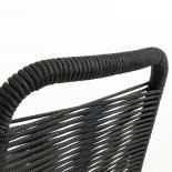GLENVILLE Silla metal negro cuerda negra - Imagen 5