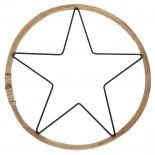 Estrella en marco de bambú.