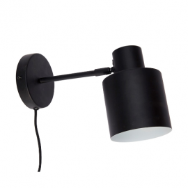 Lámpara de pared metal negro. 29x12x17 cm.