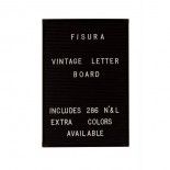 Tablero letras vintage negro.