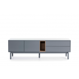 Mueble TV Corvo gris. 180x40x56 cm.