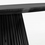 IRUNE Mesa Ø 120 cm madera negro