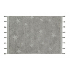 Alfombra Lavable Hippy Stars Grey. 120x175 cm.