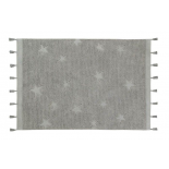 Alfombra Lavable Hippy Stars Grey. 120x175 cm.