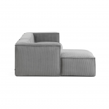 Sofá Blok 3 plazas chaise longue izquierdo pana gris 330 cm