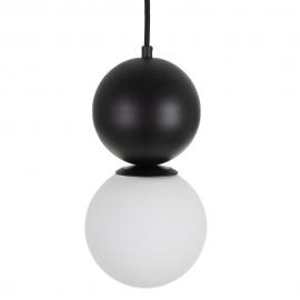 Lámpara blanco y negro. ø13,8x25,8 cm.