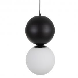 Lámpara blanco y negro. ø18x36 cm.