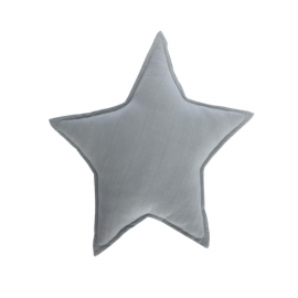 Cojín estrella Noor gris. 30x44x15 cm.