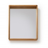 SUNDAY Espejo de madera maciza de teca 80 x 65 cm