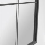 Espejo de pared Ulrica metal negro 80 x 80 cm