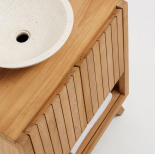 SUNDAY Mueble lavabo rectangular de madera maciza de teca 70