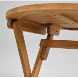 Set de exterior Elisia de mesa y 2 sillas plegables de madera maciza acacia