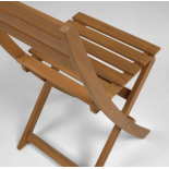 Set de exterior Elisia de mesa y 2 sillas plegables de madera maciza acacia