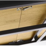 Mesa extensible Nadyria chapa de roble patas de acero acabado negro 160 (200) x 90 cm