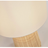 Lámpara de mesa Kimjit de ratán con acabado natural