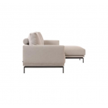 Sofá Galene 3 plazas con chaise longue derecho beige 254 cm