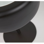 Lámpara de mesa Francisca de metal con acabado negro y cristal