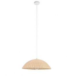 Lámpara de techo Deyarina de ratán con acabado natural