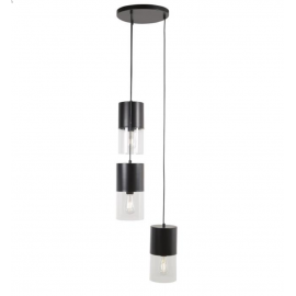 Lámpara de techo Flexa de metal con acabado negro