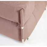 Puf sofá modular con respaldo 100% exterior Square terracota y aluminio blanco 101x101 cm