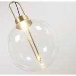 Lámpara de techo Edelweiss de cristal y metal con acabado dorado