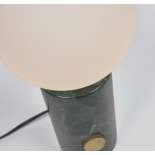 Lámpara de mesa Lonela de mármol con acabado verde