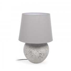 Lámpara de mesa Marcela de cerámica con acabado gris