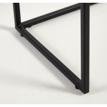 Consola Yoana de chapa de roble y estructura de metal pintado negro 120 x 80 cm