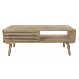 Mesa de centro madera natural. 99x59x38 cm.