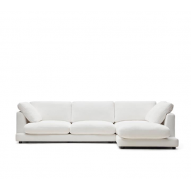 Sofá Gala chaise longue derecho blanco. 300x193x87 cm.