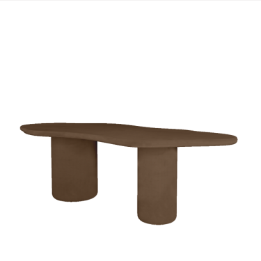 Mesa de comedor cemento marrón. Varios tamaños.