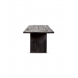 Mesa de comedor negra. 220x90 cm.